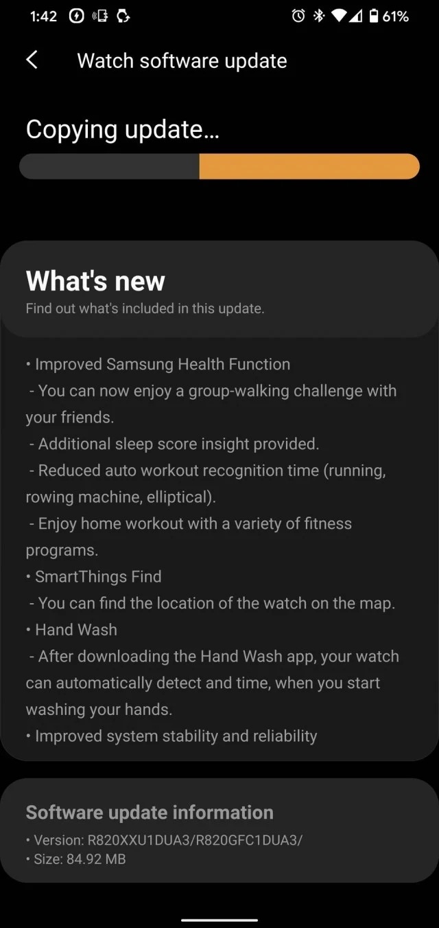 The whole list of upgrades the latest software update brings in. The whole list of upgrades the latest software update brings in.