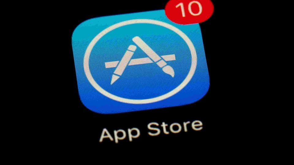FILE - This March 19, 2018, file photo shows Apple's App Store app in Baltimore. Apple will begin spelling out what kinds of personal information is being collected by the digital services displayed in its app stores for iPhones and other products made by the trendsetting company.  The additional disclosures will begin to appear in apps made for iPads, Mac computers and Apple's TV streaming device, as well as its biggest moneymaker, the iPhone. (AP Photo/Patrick Semansky, File)