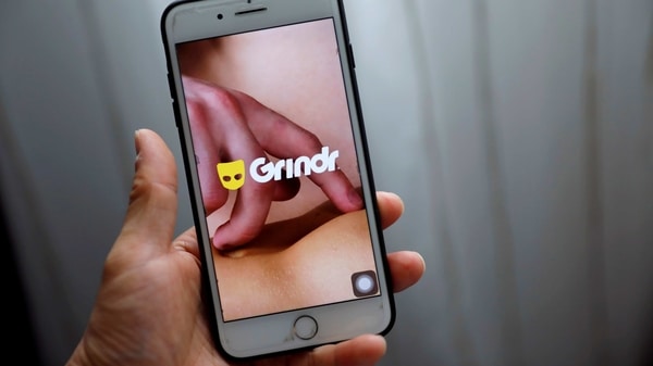 FILE PHOTO: Grindr app is seen on a mobile phone in this photo illustration taken in Shanghai, China March 28, 2019. REUTERS/Aly Song/Illustration/File Photo