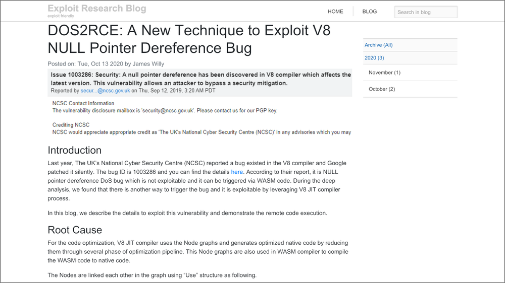 While the attackers’ blog had analyses of publicly disclosed vulnerabilities, they also managed to convince legitimate security researchers to contribute as ‘guests’ to their site While the attackers’ blog had analyses of publicly disclosed vulnerabilities, they also managed to convince legitimate security researchers to contribute as ‘guests’ to their site