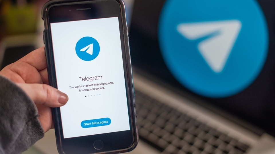 The Telegram Messenger app on an iPhone.
