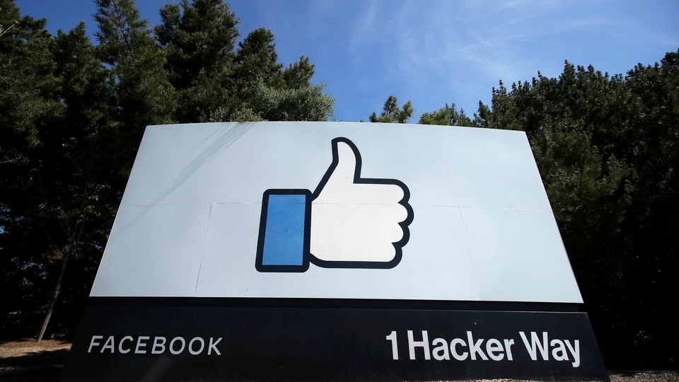 FILE - In this April 14, 2020 file photo, the thumbs up Like logo is shown on a sign at Facebook headquarters in Menlo Park, Calif. Facebook’s quasi-independent oversight board issued its first rulings on Thursday Jan. 28, 2021 overturning four of five decisions by the social network to take down questionable content. (AP Photo/Jeff Chiu, File)