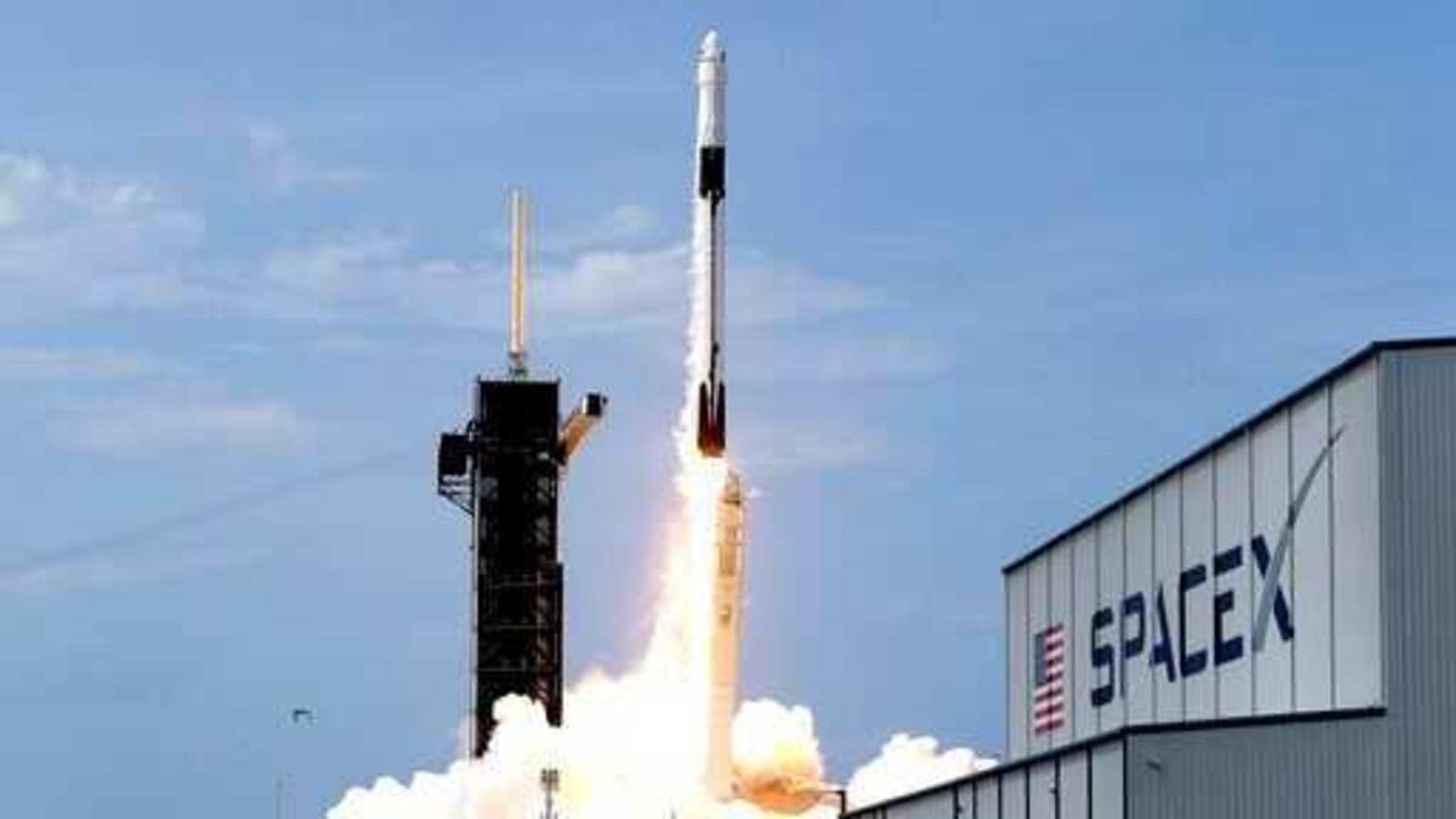 FILE - In this May 30, 2020, file photo, a SpaceX Falcon 9, with NASA astronauts Doug Hurley and Bob Behnken in the Dragon crew capsule, lifts off from Pad 39-A at the Kennedy Space Center in Cape Canaveral, Fla. For the first time in nearly a decade, astronauts blasted towards orbit aboard an American rocket from American soil, a first for a private company. (AP Photo/John Raoux, File)