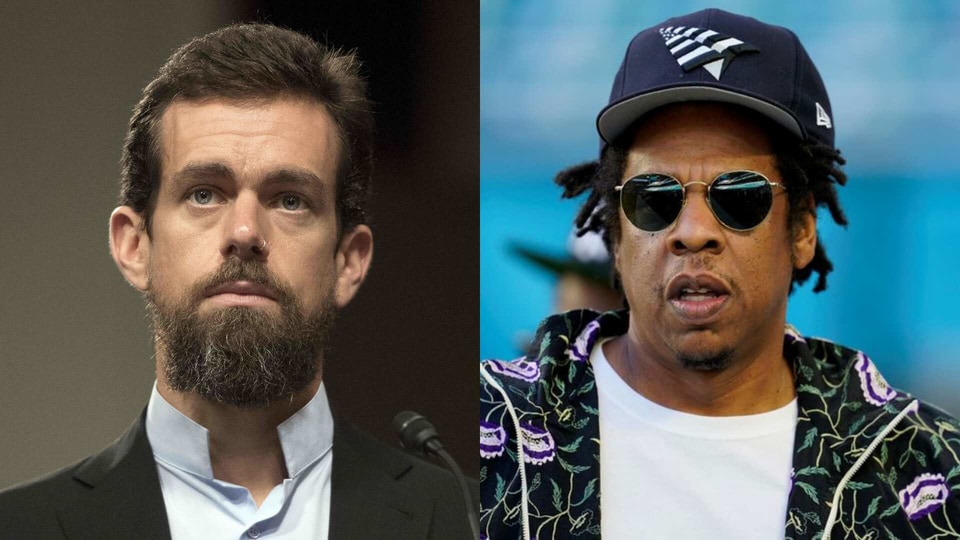 Twitter CEO Jack Dorsey and rap mogul Jay-Z. 