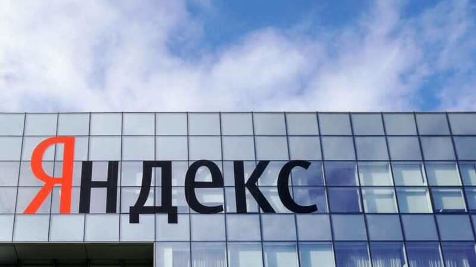 The logo of Russian internet group Yandex is pictured at the company's headquarter in Moscow, Russia.