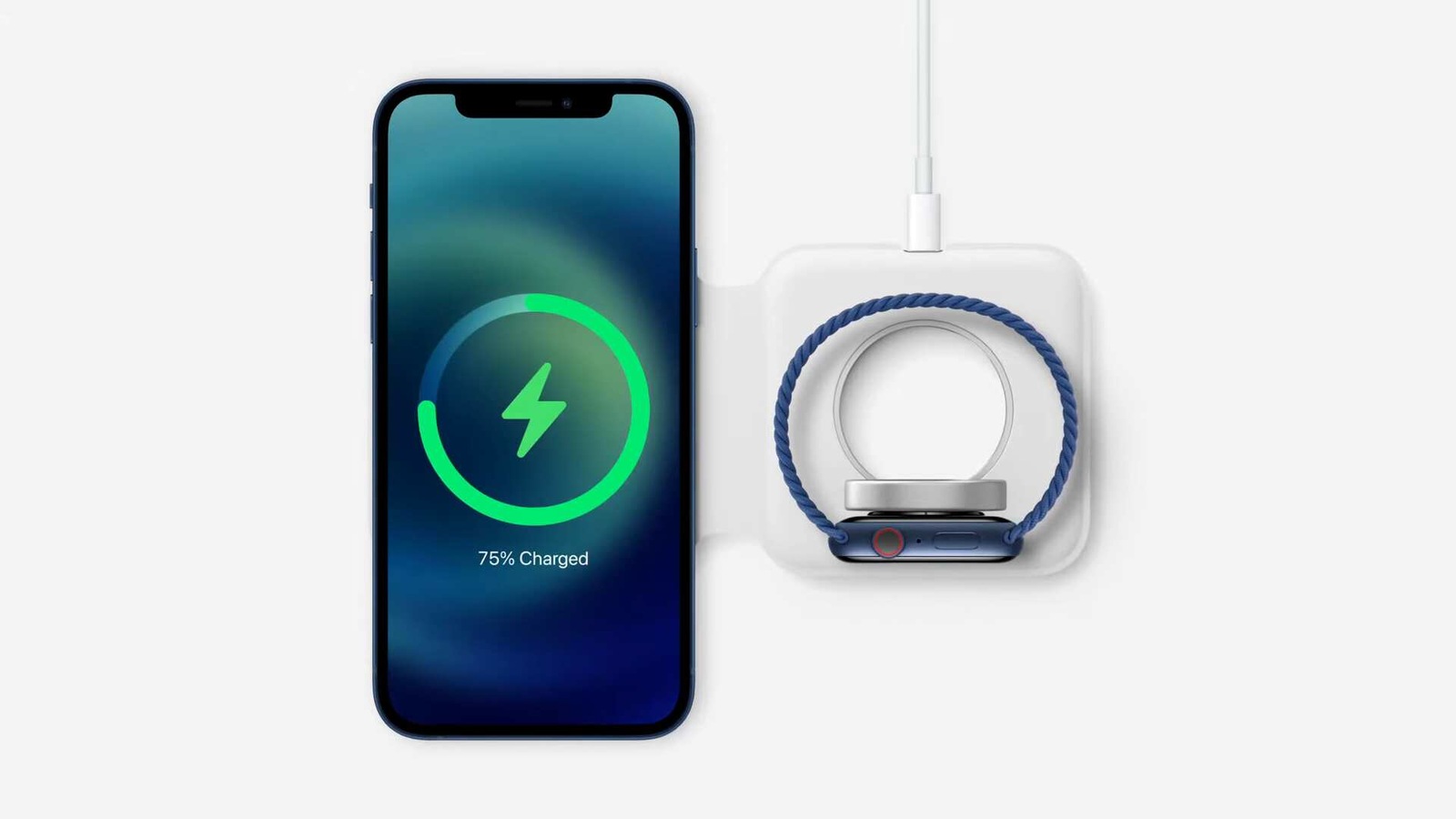 Apple MagSafe Duo charger. Apple MagSafe Duo charger.