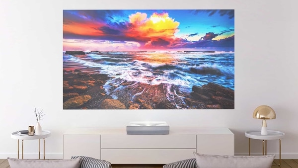 Equipped with the premium Dolby Digital 2.0 Audio, the Optoma P2 brings a 120-inch screen to your home. Also with Optoma Smart+ on board, P2 is more than just a projector - it's an information hub, an art gallery, and a personal assistant.