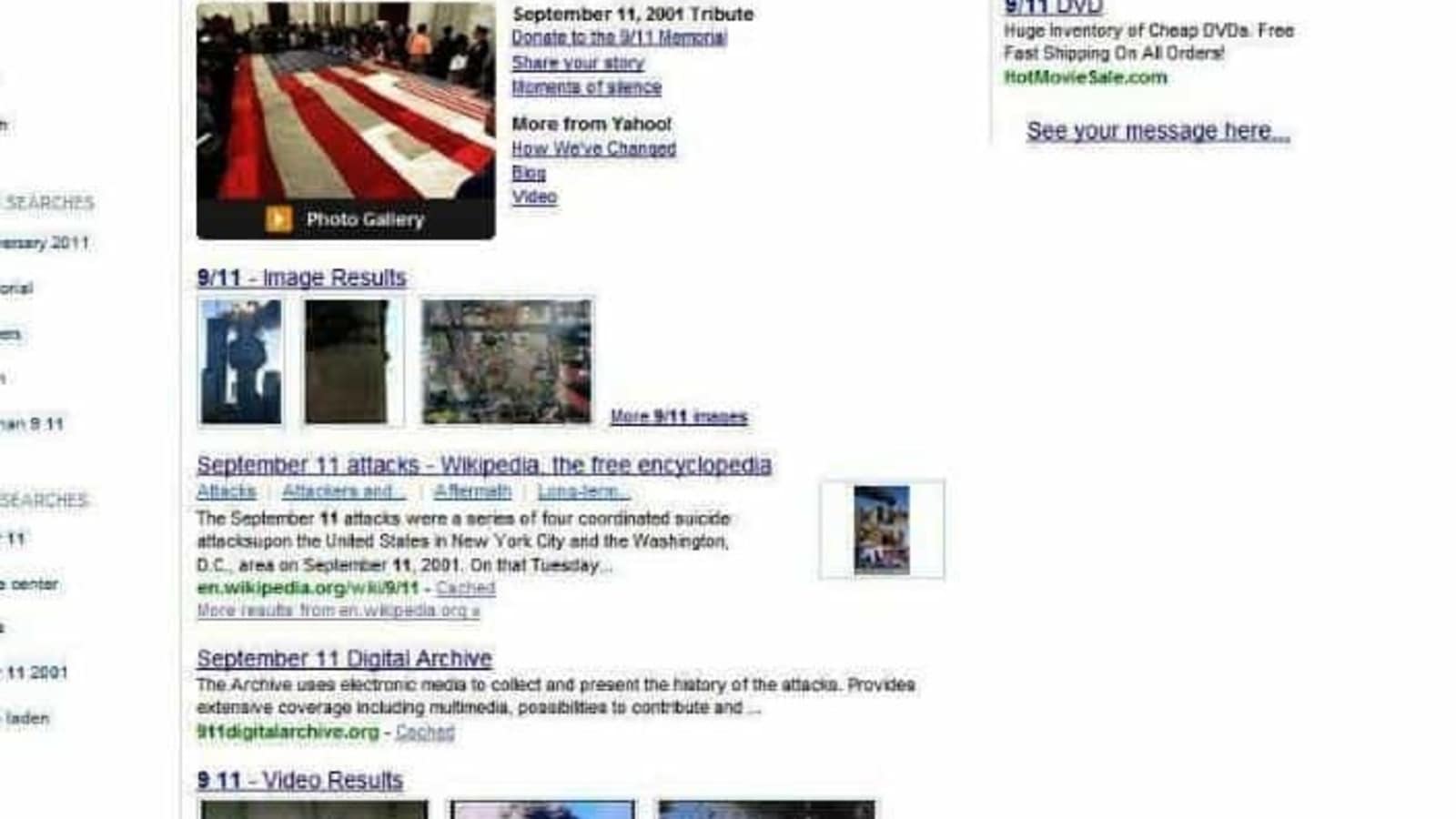 Yahoo's fresh search results, site redesign Yahoo's fresh search results, site redesign