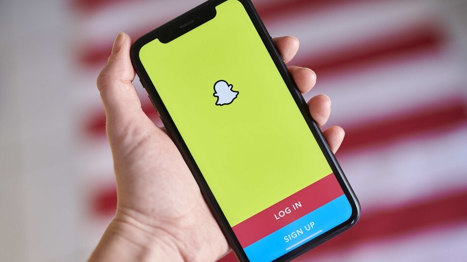 The Snapchat application on a smartphone arranged in Saint Thomas, Virgin Islands, U.S., on Friday, Jan. 29, 2021. 