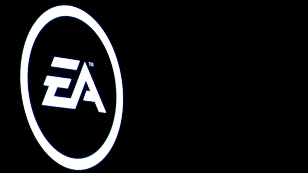 FILE PHOTO: The Electronic Arts Inc., logo is displayed on a screen during a PlayStation 4 Pro launch event in New York City, U.S., September 7, 2016.  REUTERS/Brendan McDermid/File Photo