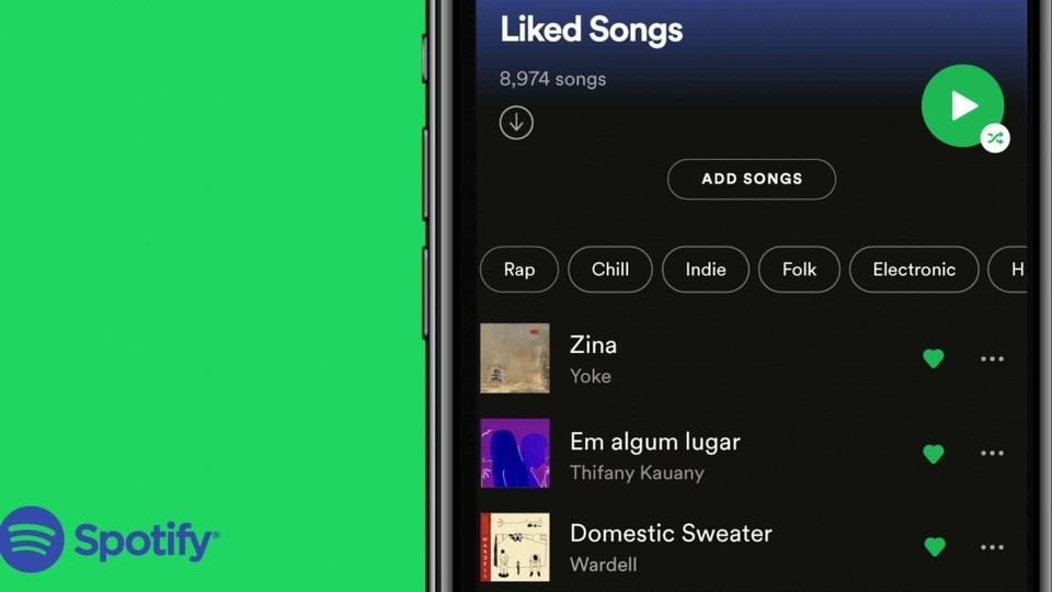 Spotify filters for Liked Songs
