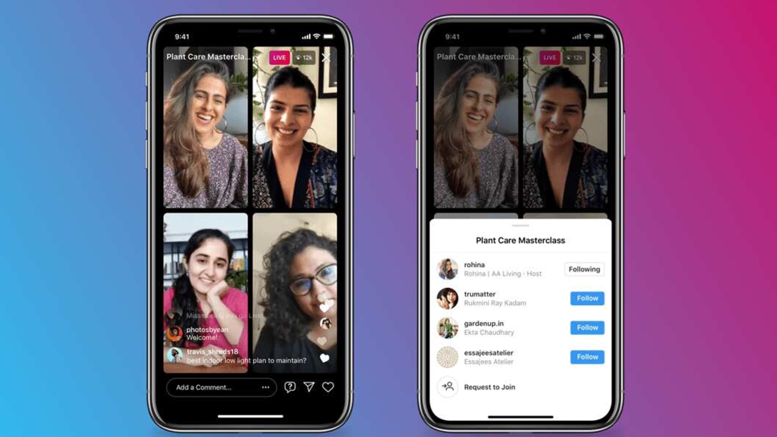 You can now go live with three participants instead of just one. You can now go live with three participants instead of just one.