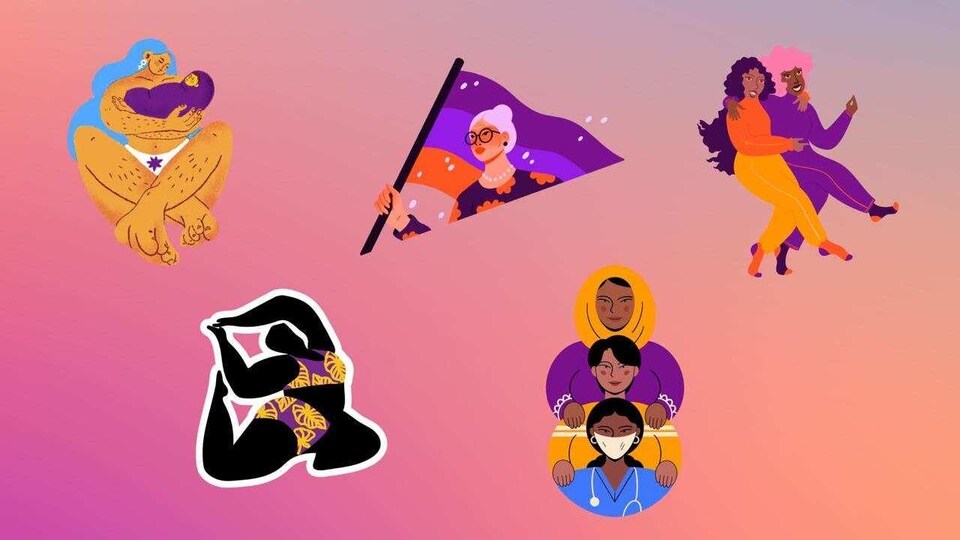 International Women's Day Stickers on Instagram.