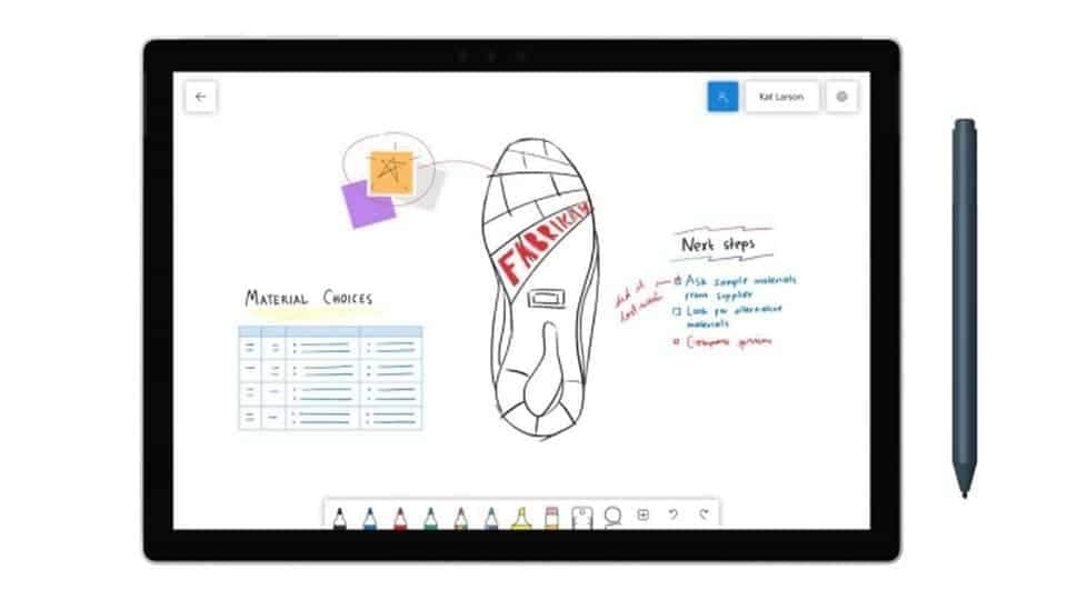 Microsoft Whiteboard was released for iOS users in November 2018.