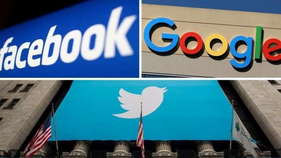 FILE PHOTO: Facebook, Google and Twitter logos are seen in this combination photo from Reuters files. REUTERS/File Photos/File Photo