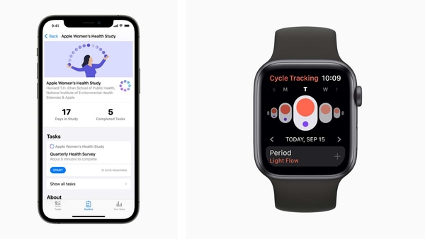 Apple used its Research app to get women in the US to contribute to the research using their iPhones and their Apple Watches.