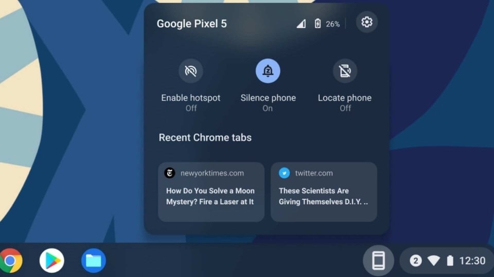 Phone Hub on Chrome OS