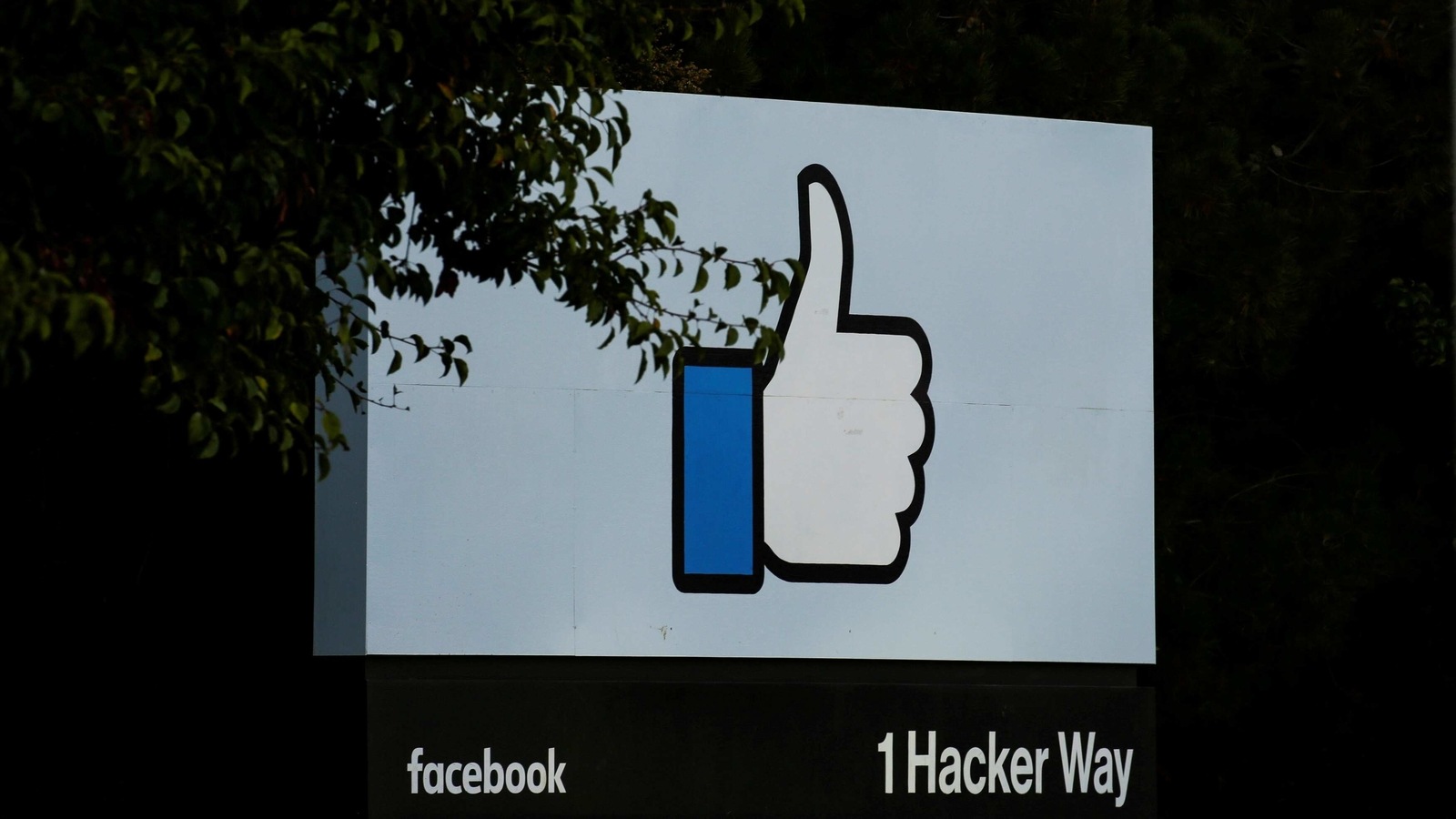 FILE PHOTO: The entrance sign to Facebook headquarters is seen in Menlo Park, California, on Wednesday, October 10, 2018. REUTERS/Elijah Nouvelage/File Photo