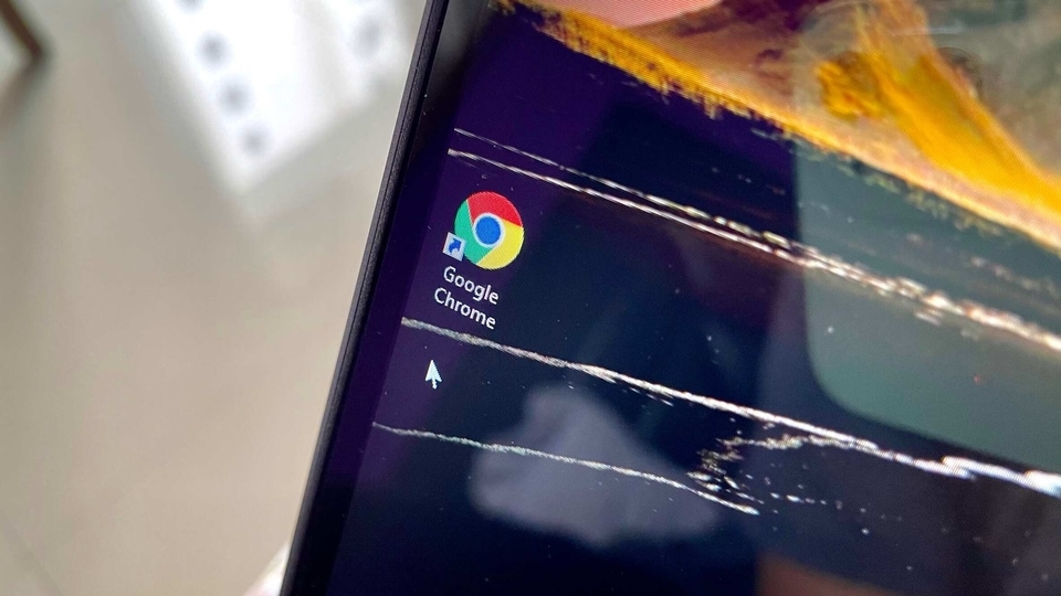 Google Chrome logo on Windows OS.