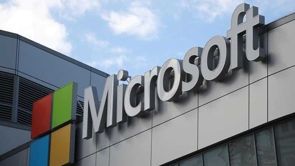 FILE PHOTO: A Microsoft logo is seen in Los Angeles, California U.S. November 7.