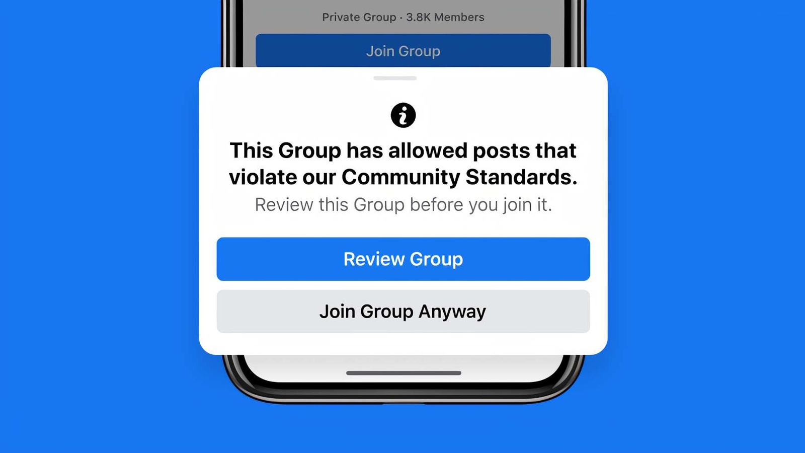 Facebook cracks down on harmful groups. Facebook cracks down on harmful groups.
