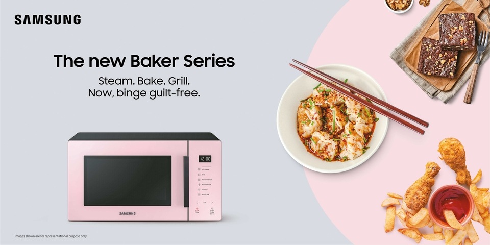 The new Baker Series microwaves come with an elegant, sleek design, intuitive controls, distinctive handles and a glass-finish body.