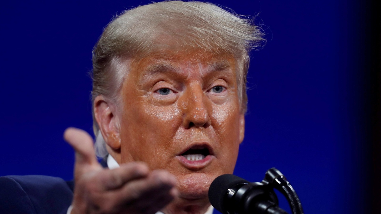 FILE PHOTO: Former U.S. President Donald Trump speaks at the Conservative Political Action Conference (CPAC) in Orlando, Florida, U.S. February 28, 2021. REUTERS/Octavio Jones/File Photo