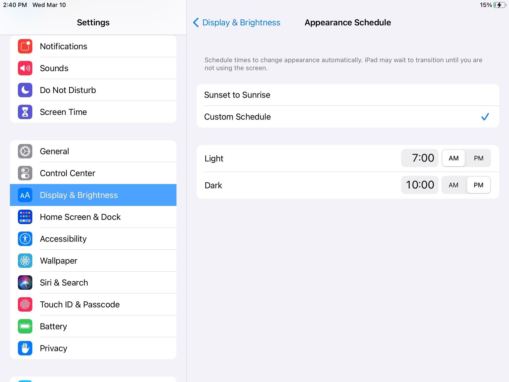 You can also schedule Dark Mode. You can also schedule Dark Mode.