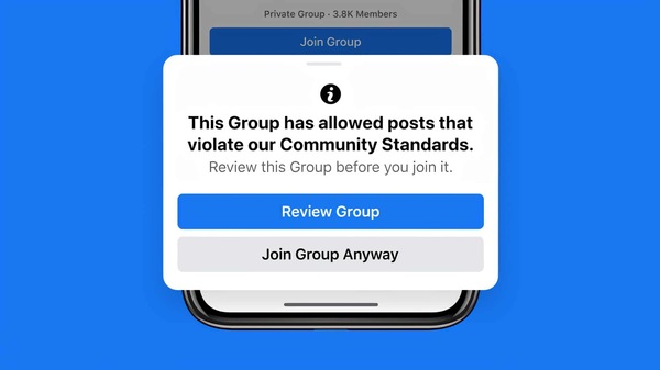 Facebook cracks down on harmful groups.