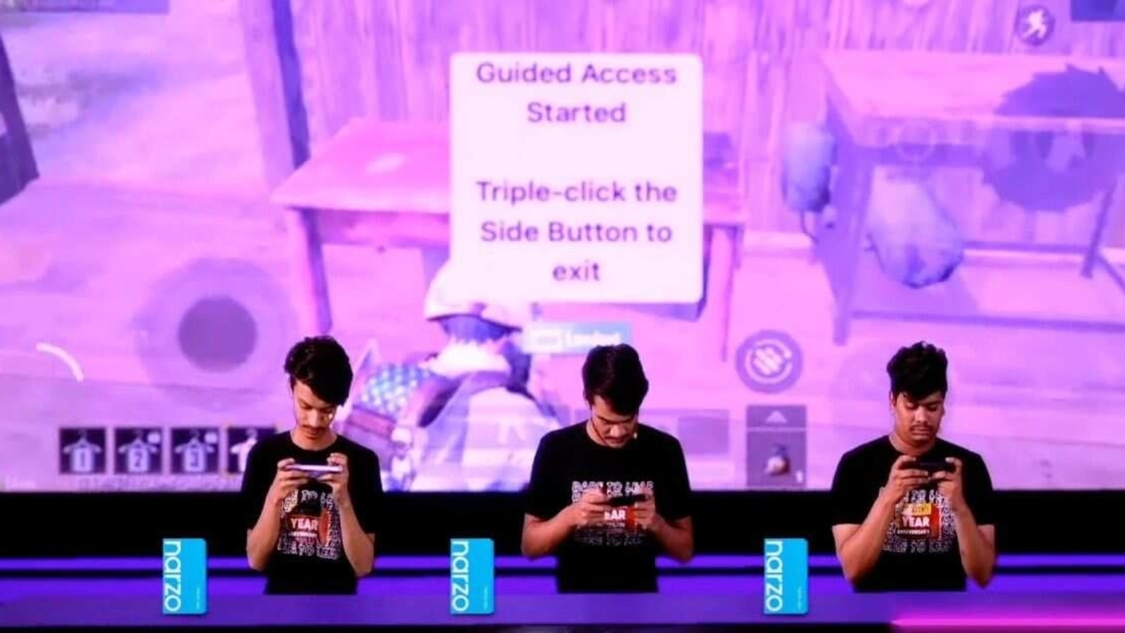 The ‘Guided Access’ screen spotted during the Realme Narzo 30A launch game streaming demo. The ‘Guided Access’ screen spotted during the Realme Narzo 30A launch game streaming demo.