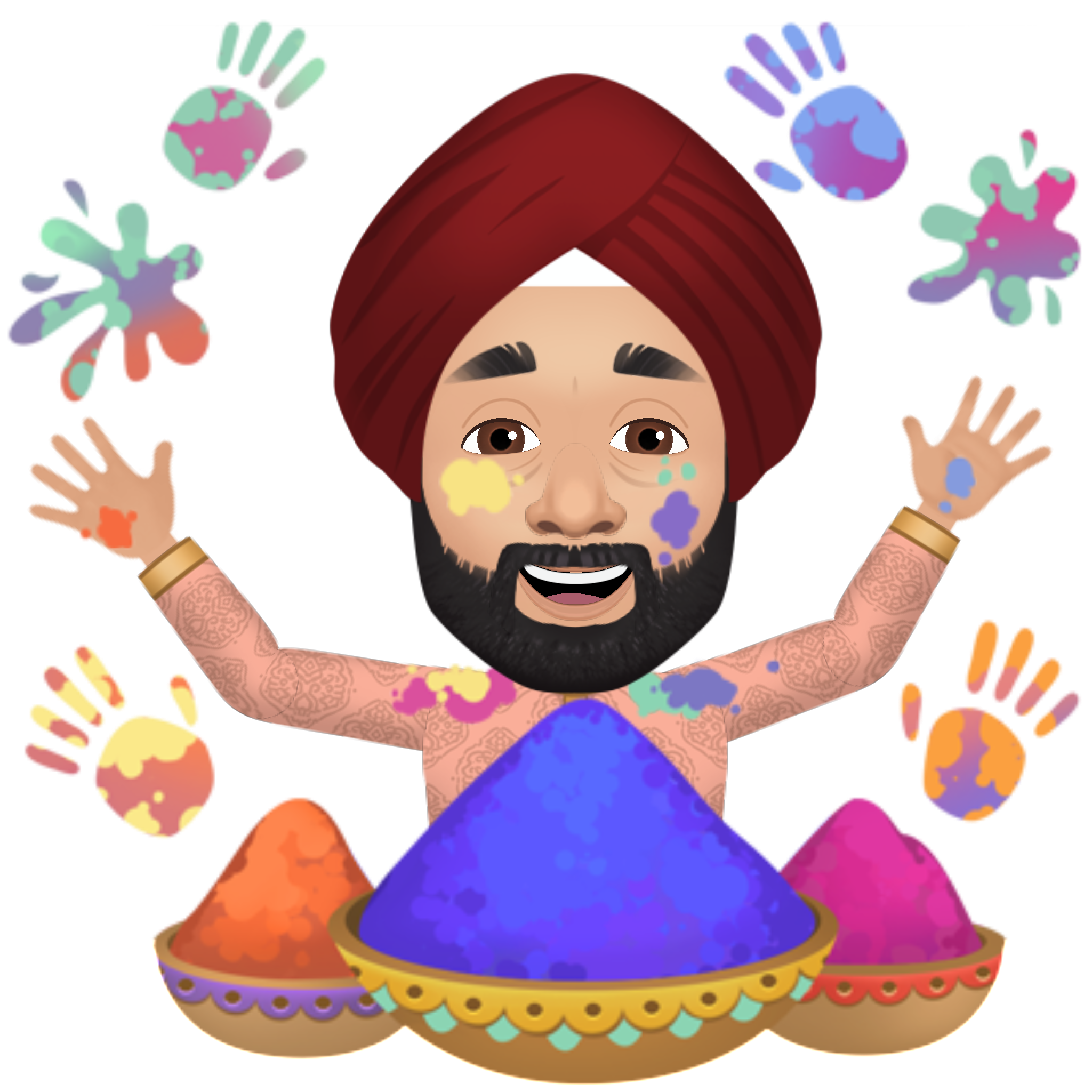 Holi-themed avatars on Facebook Holi-themed avatars on Facebook