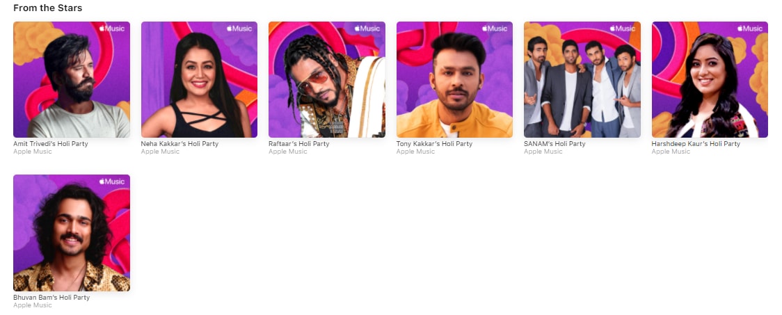 ‘Holi party’ playlists curated by celebrities. ‘Holi party’ playlists curated by celebrities.