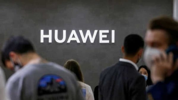 FILE PHOTO: The Huawei logo is seen at the IFA consumer technology fair, in Berlin, Germany September 3, 2020.