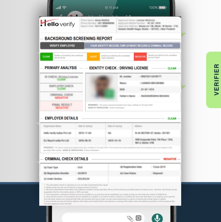After the checks are completed, the report is then sent to the employer. After the checks are completed, the report is then sent to the employer.