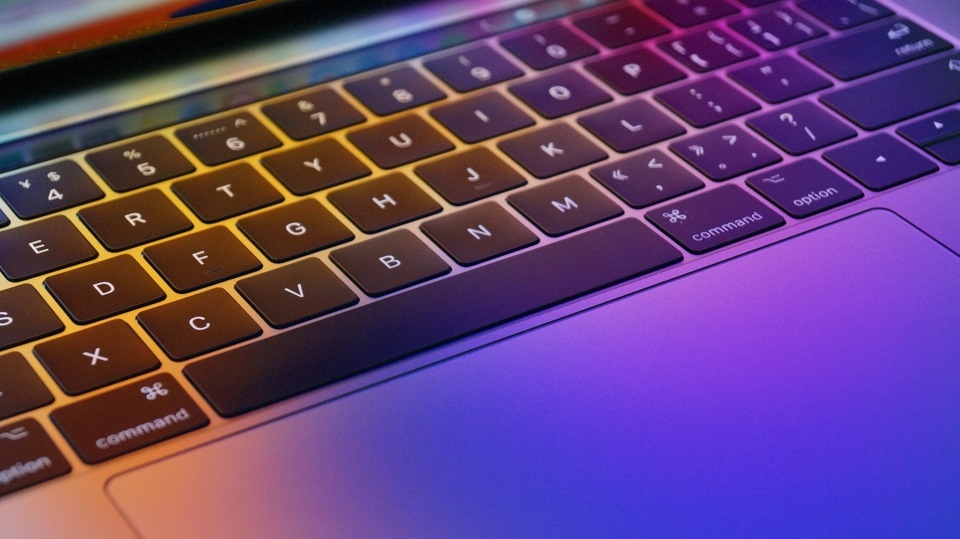 Apple Macbook keyboard.