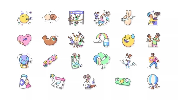 “Vaccines for All” WhatsApp sticker pack