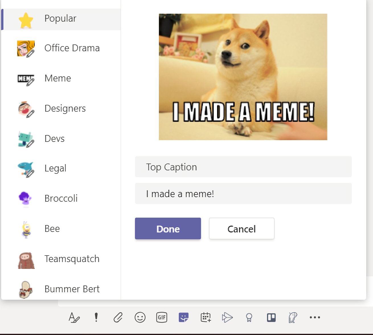 Now create your own memes on Microsoft Teams with meme generator