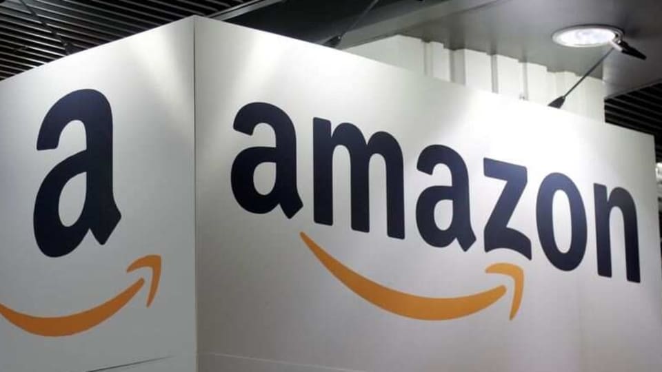 FILE PHOTO: The Amazon logo is seen at the Young Entrepreneurs fair in Paris, France, February 7, 2018. REUTERS/Charles Platiau/File Photo