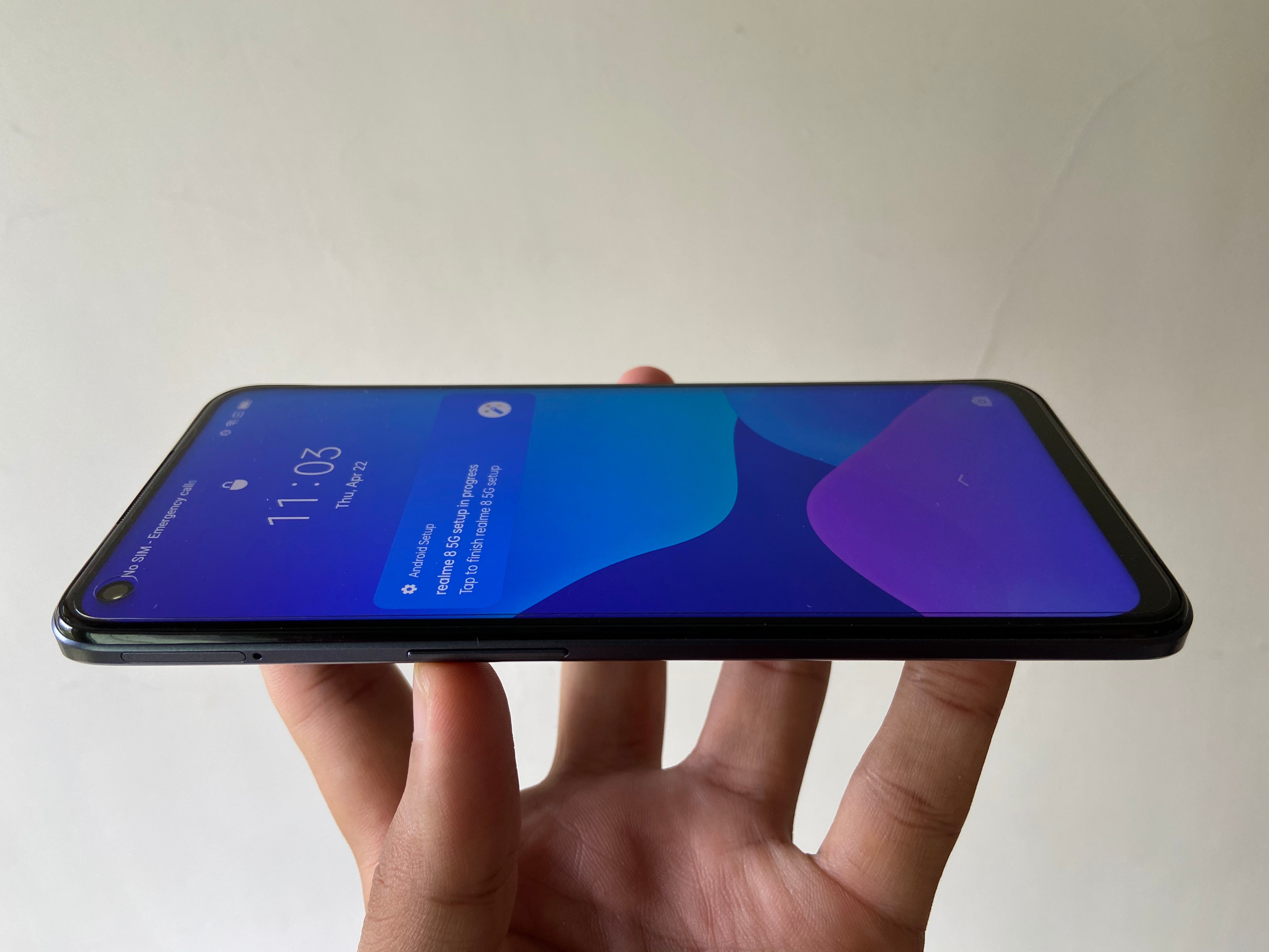 The Realme 8 5G has a 6.5-inch full HD LCD Dragontrail glass display with a 90 Hz refresh rate.