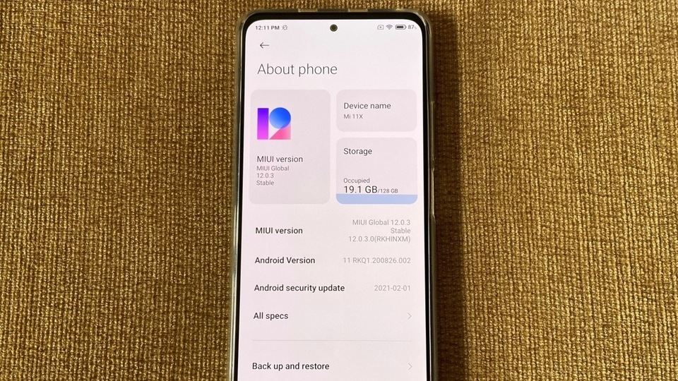 The Mi 11X will ship with Android 11 out of the box and runs on Xiaomi's MIUI 12 Android skin.