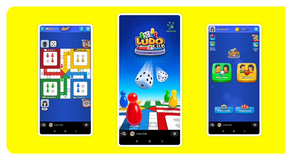 Ludo Club launched on Snapchat.