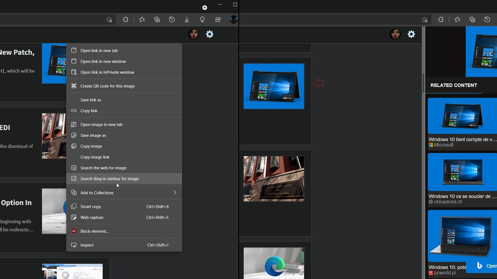 The reverse image searches are already available via two early access builds, the Canary and Dev. The reverse image searches are already available via two early access builds, the Canary and Dev.
