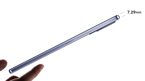 Vivo V21 has 2.5D curved glass. It is 7.29 mm thin and weighs 176 grams