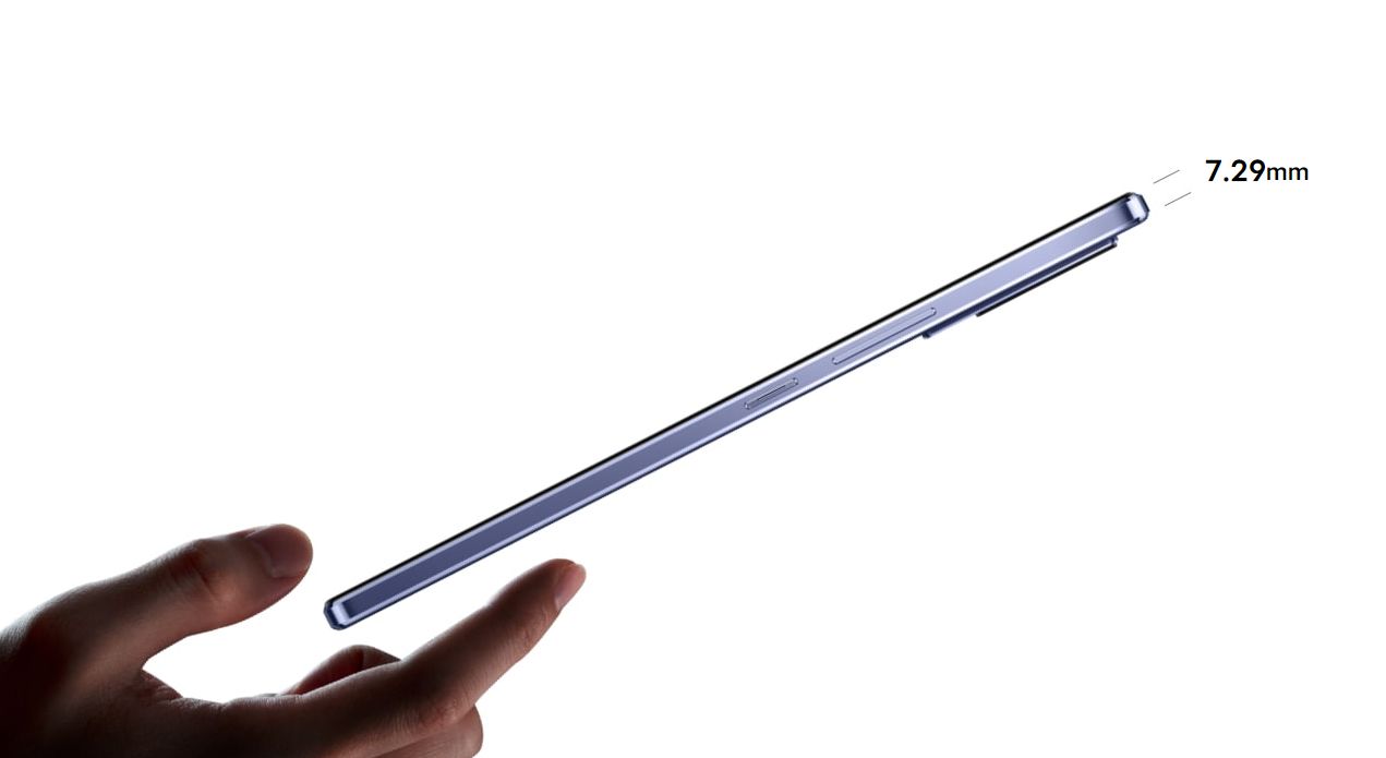 Vivo V21 has 2.5D curved glass. It is 7.29 mm thin and weighs 176 grams Vivo V21 has 2.5D curved glass. It is 7.29 mm thin and weighs 176 grams