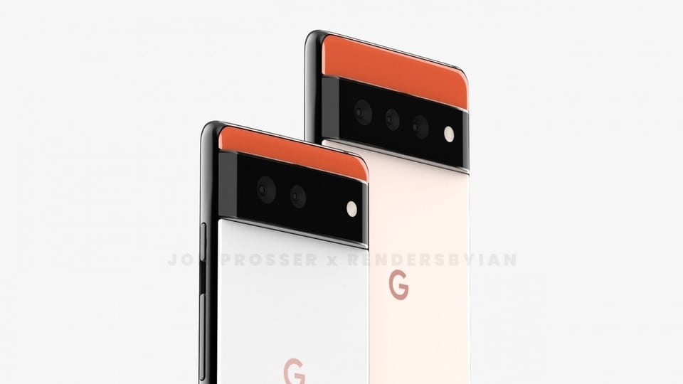 Going by the renders, the Pixel 6 is smaller and has only two cameras on the back that are housed in a rather unique-looking camera module on the back.