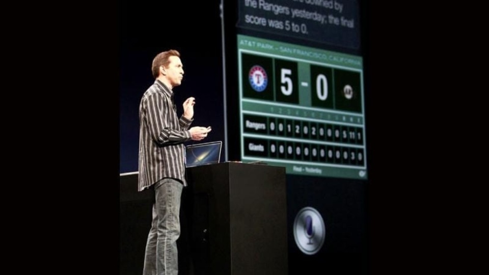 Scott Forstall, senior vice president of iOS Software at Apple Inc., speaks about iOS6 and Siri during the Apple Worldwide Developers Conference 2012 in San Francisco, California June 11, 2012. REUTERS/Stephen Lam