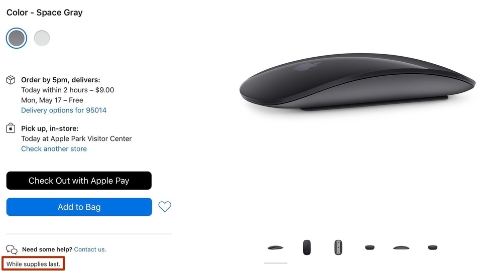 Apple Magic Mouse 2 - Space Gray 