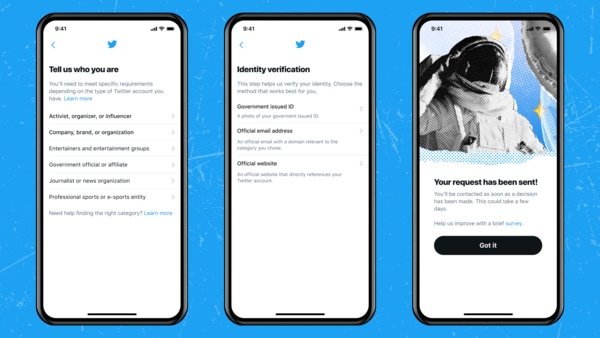 Eligible users can now apply for verification on Twitter. 