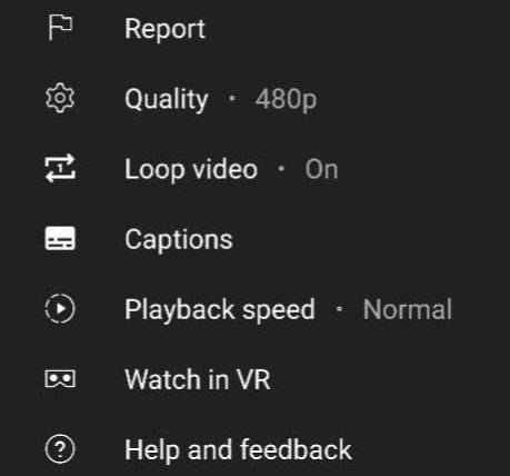 on mobile gets Loop option for playing videos