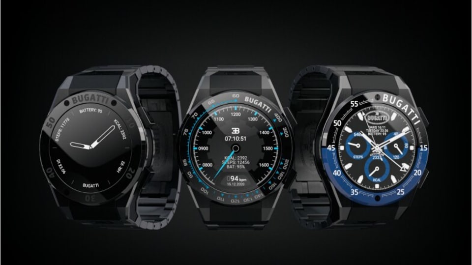 The three smartwatches that have been announced are named after some of Bugatti’s iconic brands - Pur Sport, Le Noire, and Divo.